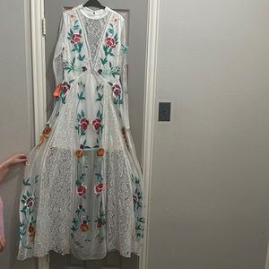 FROCK AND FRILL EMBROIDERED LACE DRESS 💚💜❤️🧡